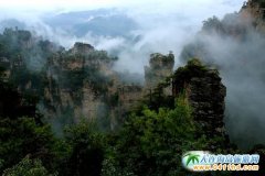 張家界武陵源天子山 峰林云霧景觀美